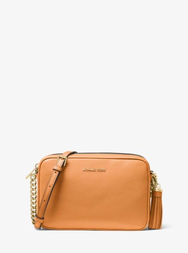 Damske Crossbody Kabelka Michael Kors Ginny Leather Hnede Žlté - Kabelky Michael Kors Sleva | PIFHW-6285
